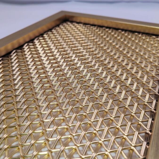 Custom Color Building Exterior Decorative Mesh Panel Anodized Architectural Mesh