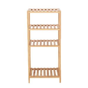 Buy cheap Custom 4 Tier Rectangle Bamboo Shoe Shelf Rack For Warehouse Storage product