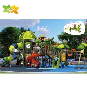China Children Outdoor Playground Equipment Plastic Playground Slide Swing Set on sale