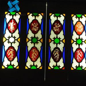 China Luxury Decorative Stained Glass Panels Crystal Art Glass For Door on sale