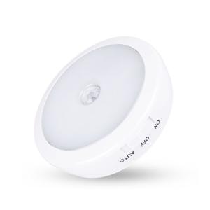 Round EMC FCC 0.100kg Battery Operated Motion Sensor Light  Warm White
