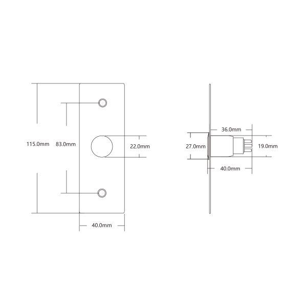 Stainless steel Push To Release Button Customised Sign Super Contact Area