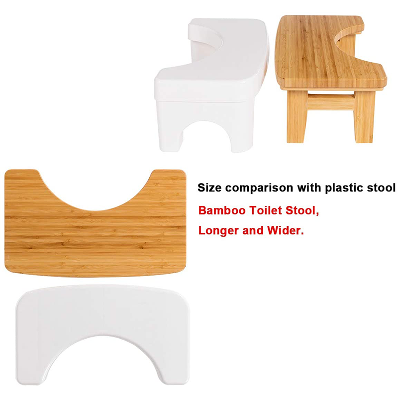 EU Certified Toilet Bamboo Wood Bathroom Step Stool For Kids