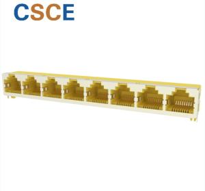 China 8 Port UV94V-0 8P8C RJ45 Network Connector For Computer on sale