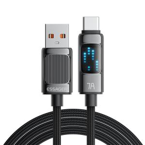 7A Max 100W USB A To C Type C Charging Cable With LED Light ESSAGER ES-X58