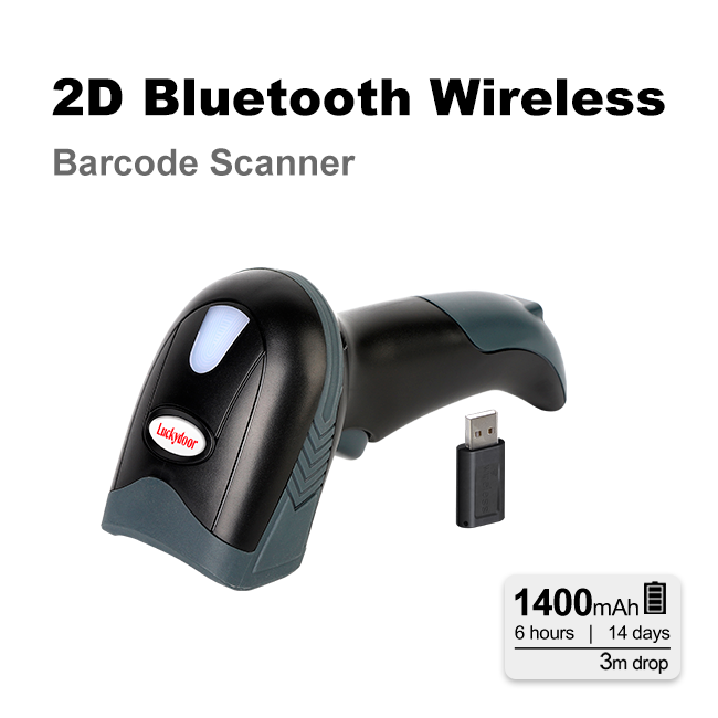 1400mAh Handheld 2D Imager Barcode Scanner 5mil Precision EAN 13 Barcode Reader