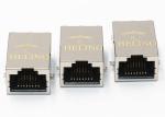 Integrated Transformer RJ45 100Base T , Offset / Overhangs PCB RJ45 Plug