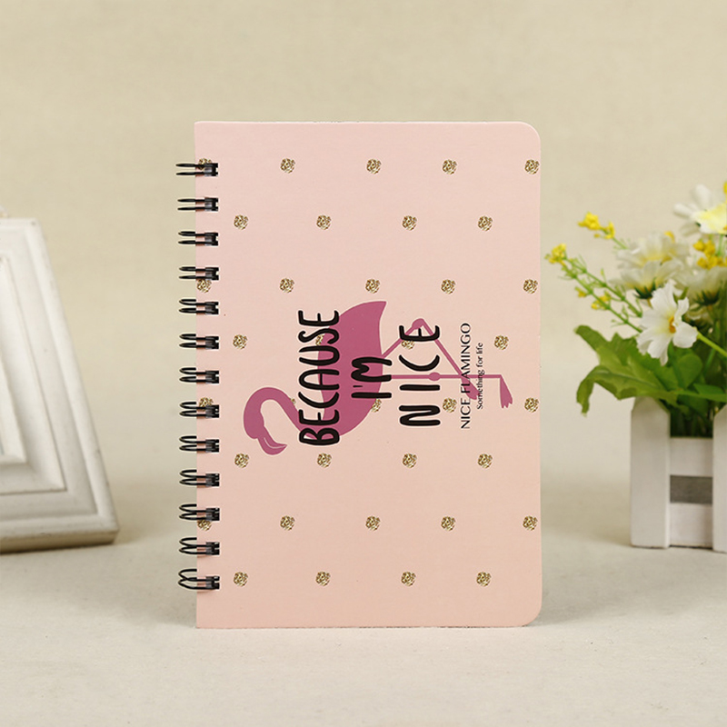 Cartoon Diary Journal Notebook , 8cmx10.5cm Spiral Bound Plain Notebook