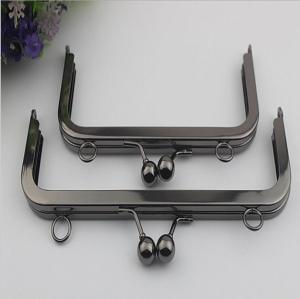 China High Quality Bag Hardware Gunmetal Color 19 CM & 15.3 CM Iron Purse Box And Metal Frame Design on sale