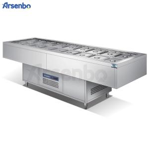 50-60Hz Commercial Pizza Prep Tables , Multiscene Pizza Preparation Refrigerator