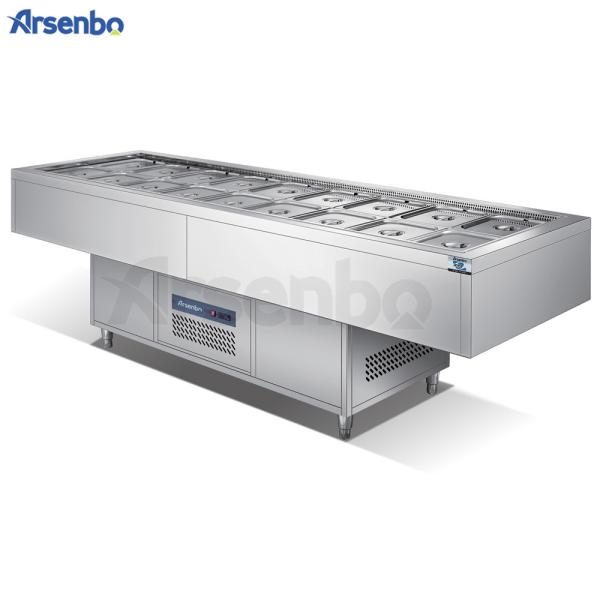 Quality 50-60Hz Commercial Pizza Prep Tables , Multiscene Pizza Preparation Refrigerator for sale
