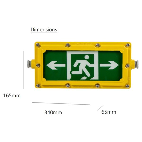 Led Explosion Proof Exit Light Ip65 Waterproof Fire Proof Atex 3hours Emergency Battery Time Explosion Proof 4w Green Led Exit Light For Factory
