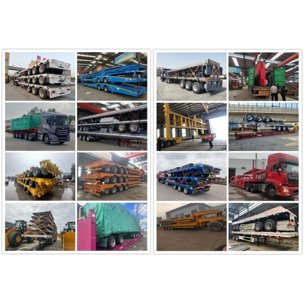 Cargo Carrier Flatbed Semi Trailer With Sidewall 40ft Length Detachable Side Wall