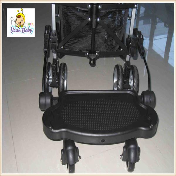 Quality Black Plastic Baby Buggy Board , Universal Buggy Board With Suspension for sale