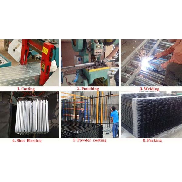 Tubular Security Fence/Fencing Picket with flat top design
