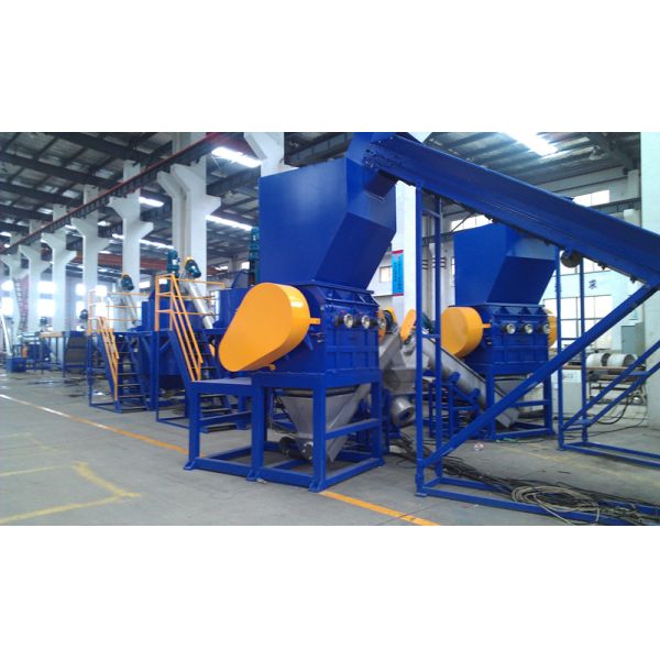 Waste Plastic Recycling Washing Line High Automation Level Bulk Density 0.3G/CM3