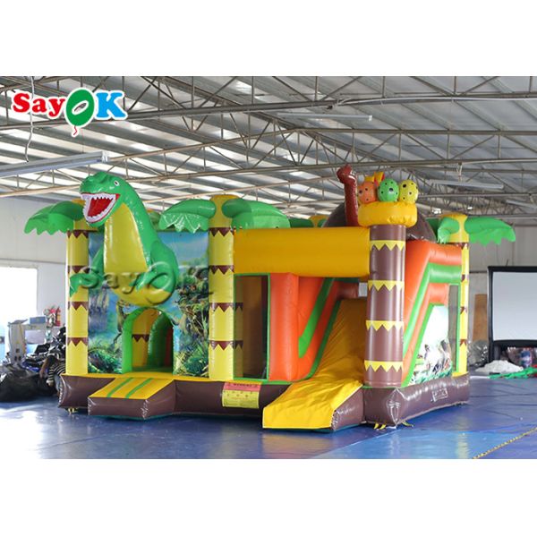 Commercial Dinosaur Party 5.3x5x3.4mH Inflatable Bouncer Slide