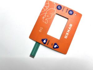Clear LED Windows 6 Layers Polyester Tactile Push Switch With 1 Million Life Cycles