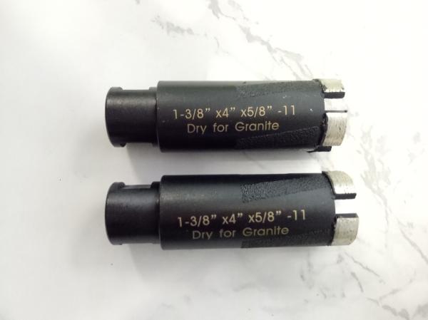 Quality OD 35mm Diameter Dry Diamond Core Drill Bits With Brazed Rods For Hard Granite for sale