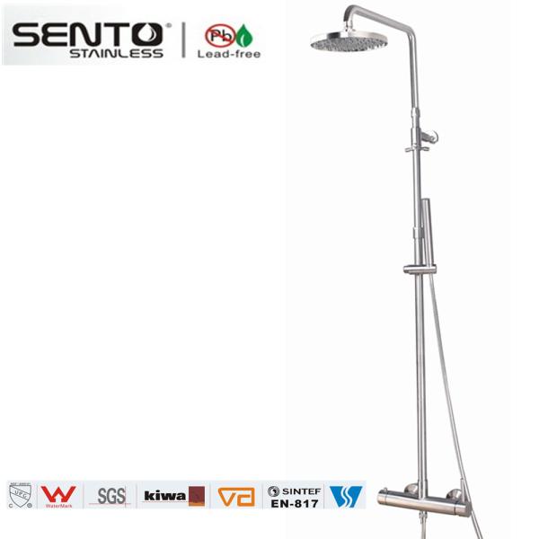 Quality SENTO thermostatic rain shower column set for bathroom for sale