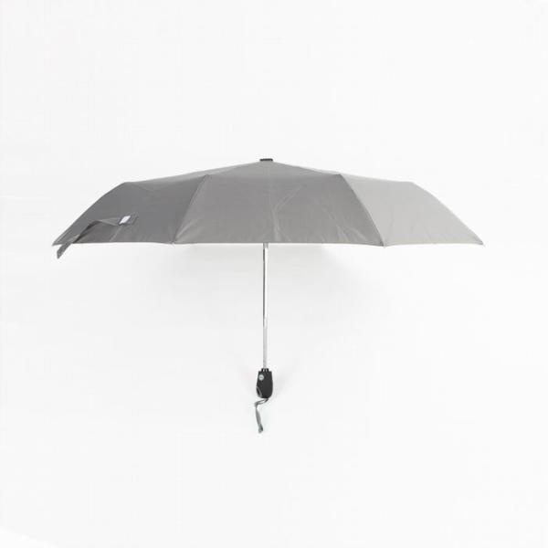 Quality Grey Compact Auto Open Umbrella , Promotional Auto Open Auto Close Umbrella for sale