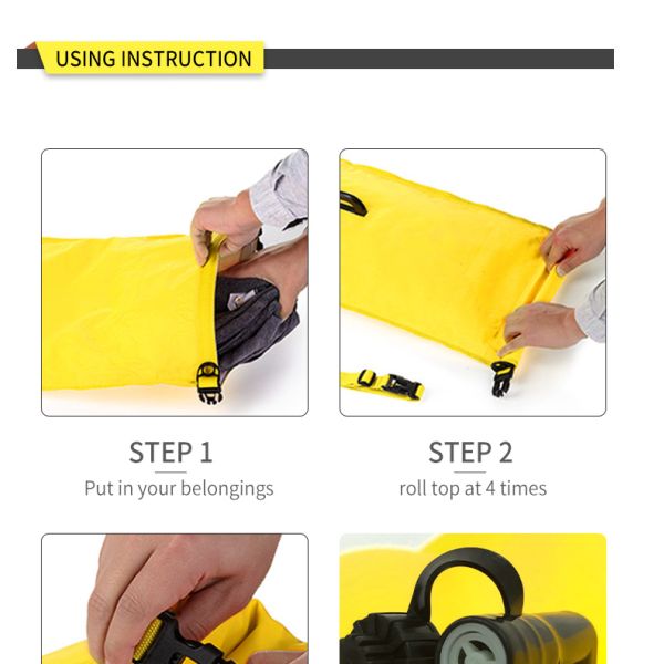 Custom 15L 20L 28L Open Water Swimming Float High Visible Tow Bag