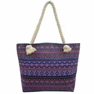 China Bohemian Wind Custom Shoulder Bags , Cotton Handles Tote Bags on sale