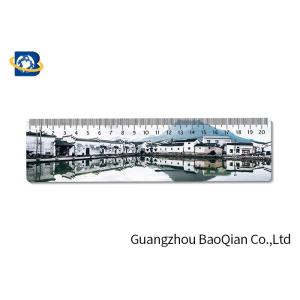 Study Stationery 3D Lenticular Ruler Customized Shape Beautiful Scenery Pattern