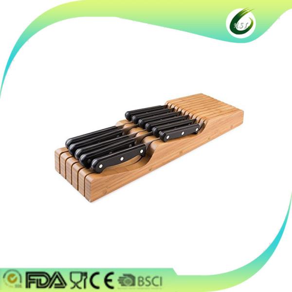 Quality wholesale kitchen knife set with bamboo knife block for sale
