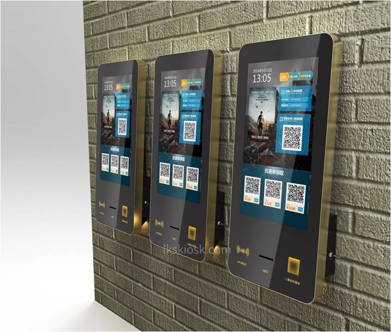 32 Inch Touch Screen Payment Kiosk Self Ordering Wall Mounted For Fast Service