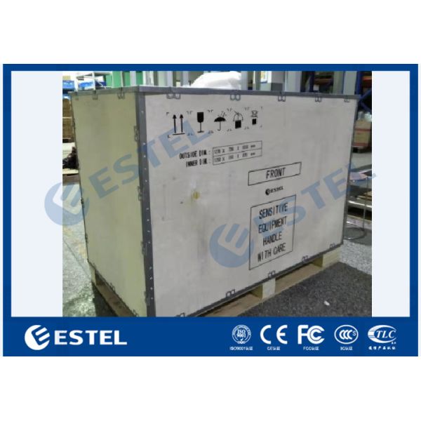 Galvanized Steel Integrated Outdoor Telecom Cabinet 120W/K Heat Exchanger Cooling System