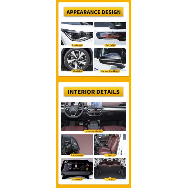 2024 EV Energy VW ID6 Car ID6 CROZZ PURE Electric Sports Vehicle Suv Electromobile 0km Range Performance and Efficiency