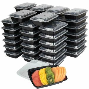 Buy cheap Rectangular 1000ml Microwavable Disposable PP Food Container with Lid product
