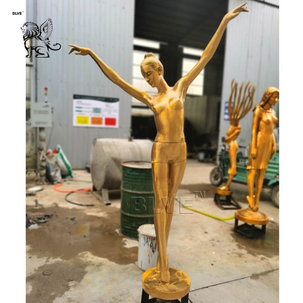 Bronze Garden Fountain Brass Dancer Fairy Sculpture Life Size