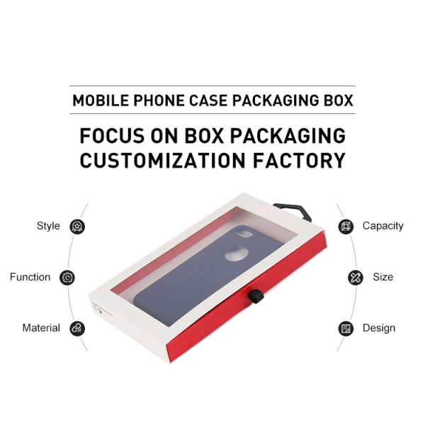 Matte Lamination Electronic Packaging Box Recycled Eco Friendly Custom Phone Case Boxes