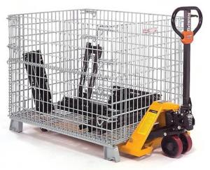 China Metal Stackable Collapsible Wire Mesh Container 500kg on sale