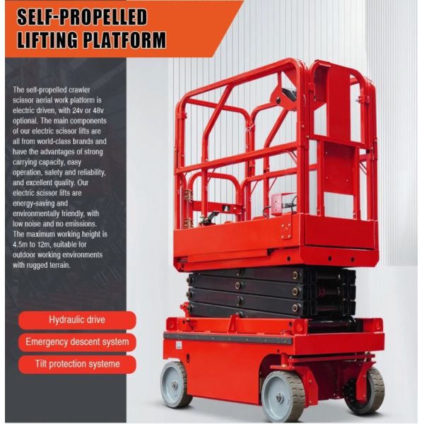 OEM Scissor Lift Work Platform 1T - 5T Load Electric Scissor Platform