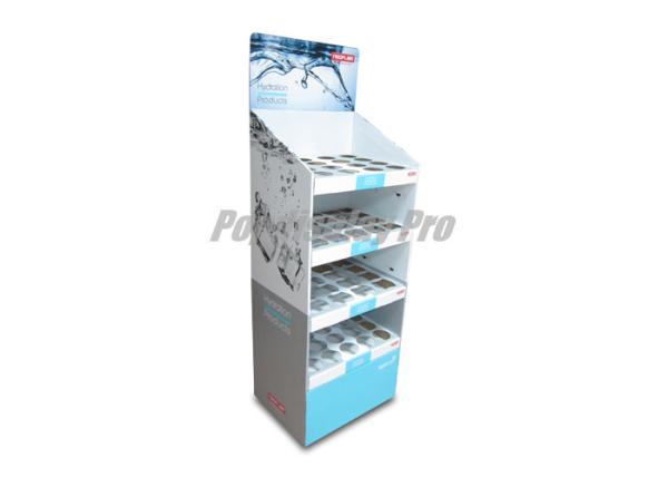 Quality Personalized Cardboard Shelf Display Full Color Printed With 4 Trays for sale