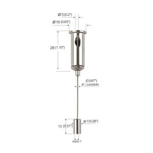 YW-86010 Led Linear Lights Brass Hanging Kits With Hanging Wire Rope And Studs