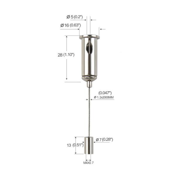 Quality YW-86010 Led Linear Lights Brass Hanging Kits With Hanging Wire Rope And Studs for sale