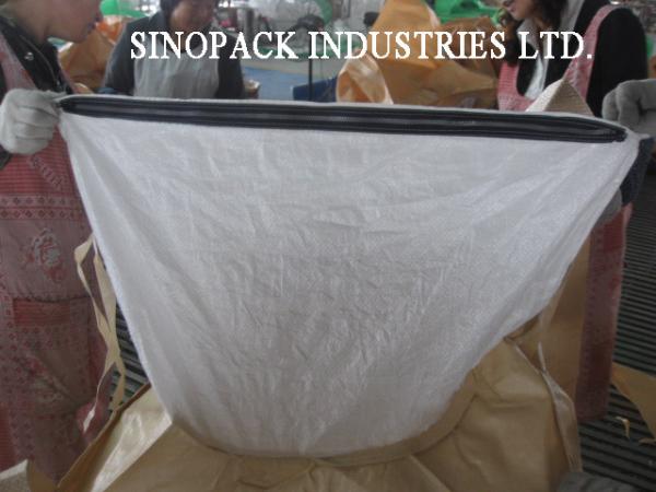 Quality Circular / Tubular PP Woven Big Bag FIBC With Zipper Closure Super Sack for sale