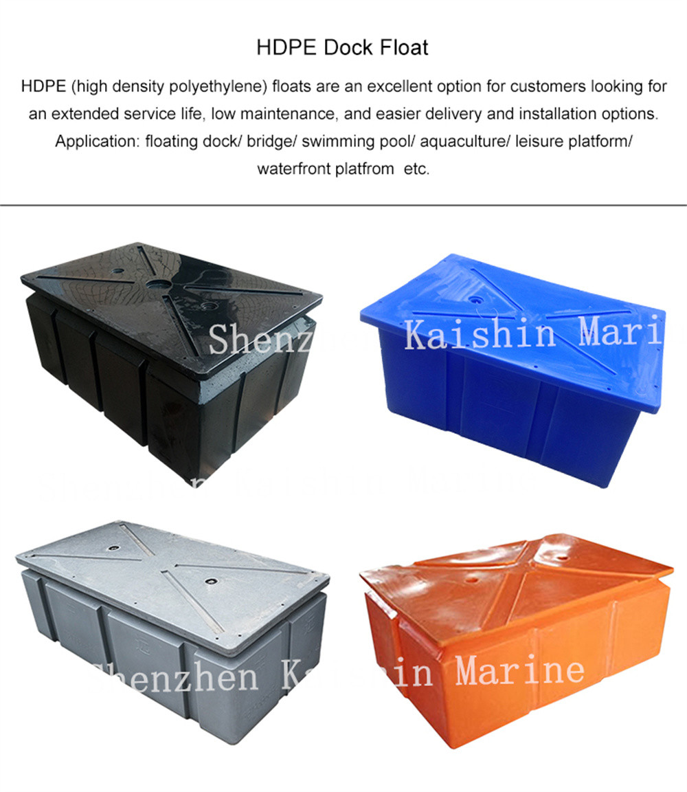 Square Modular Black Color HDPE Floating Pontoon Yacht Jet Ski Dock With EPS Foam