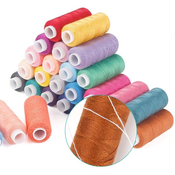60 Colors Rainbow Polyester Sewing Thread For DIY Machine Embroidery UV Protect