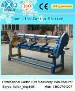 Four Link Printing Slotting Automatic Corrugated Carton Box Stapler Machine