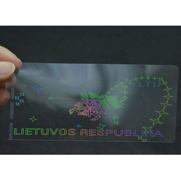 Adhesive Type Holographic Security Stickers 86 X 54mm Water Based On Glue