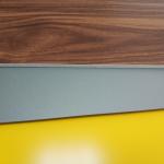 Circular Cladding Wood Grain Aluminum Composite Panel Embossed Surface Density 2