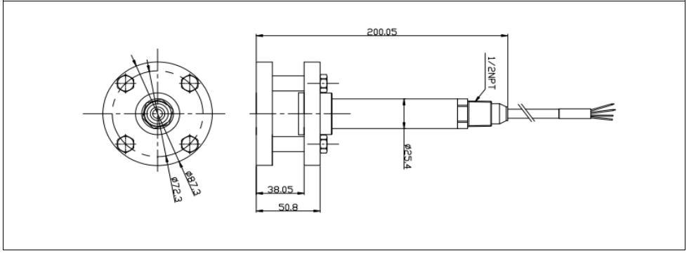 BH-WS liquid level tansmitter with flange fixed