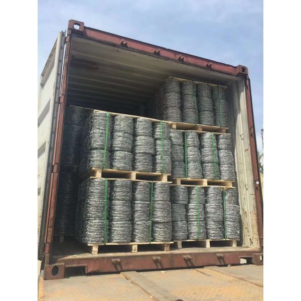 Galvanised Pvc Coated Coil Security Barbed Wire 12 14 Gauge