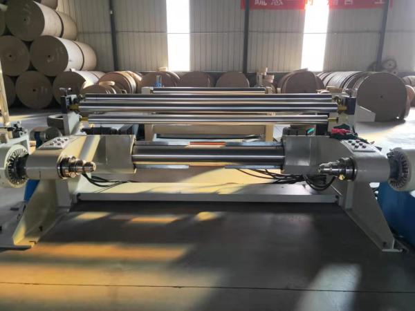 Quality Kraft Paper Slitter Rewinder Paper Roll Slitting Machine Frequency Control for sale