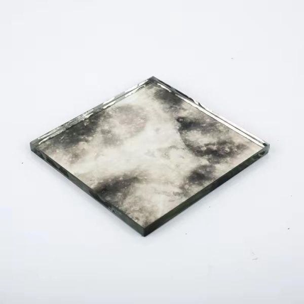 Modern Silver Full Length Jewelry Box with Antique Mirror and Rustic Classical Style
